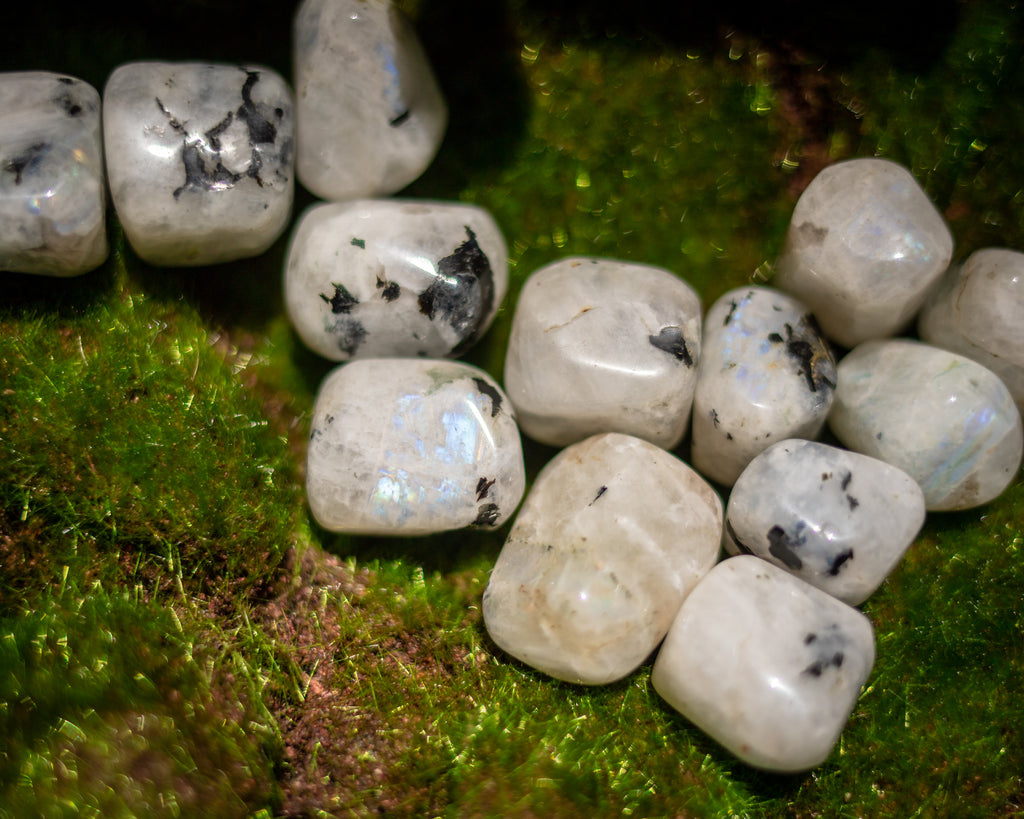 Rainbow Moonstone Tumbles for Lunar Connection - The Crystal Cavern