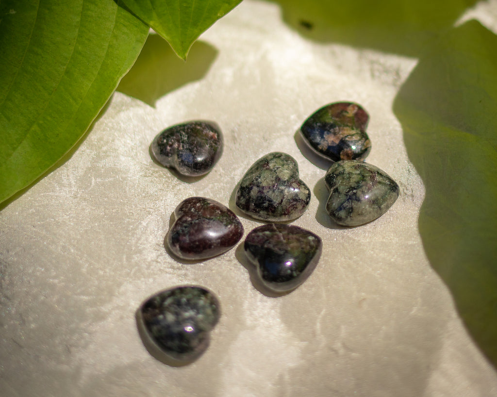 Eudialyte Hearts - The Crystal Cavern