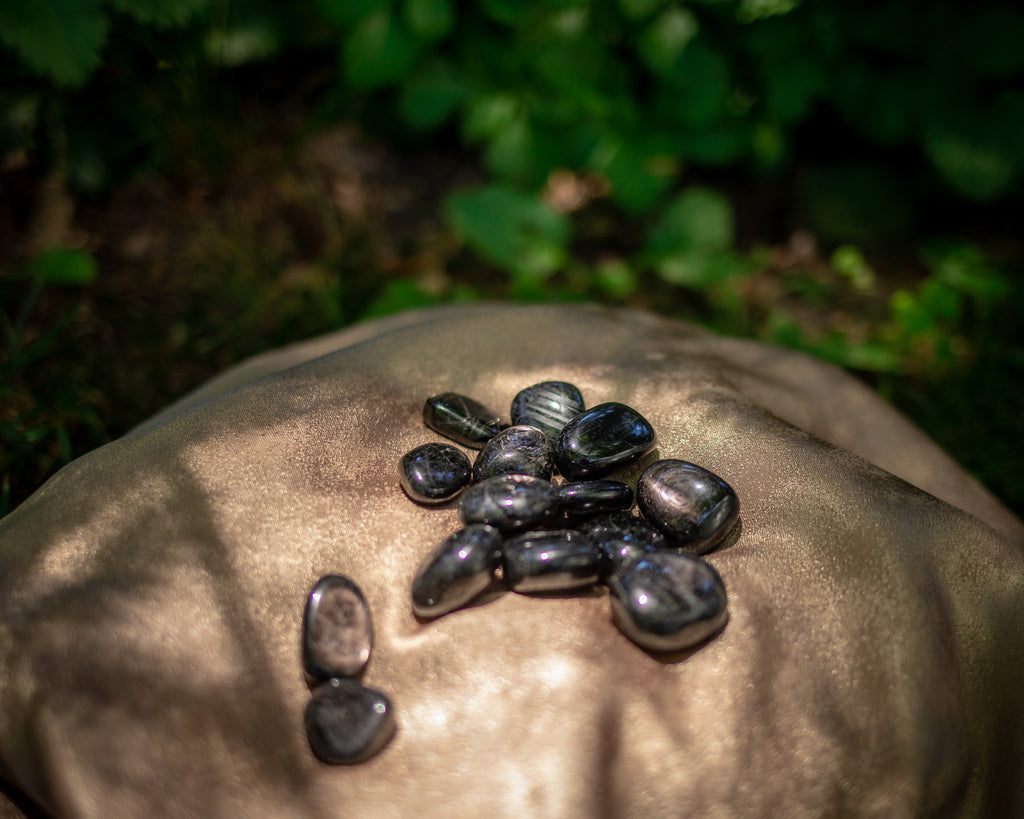 Hypersthene Tumbles for Soft Grounding and Reflection - The Crystal Cavern