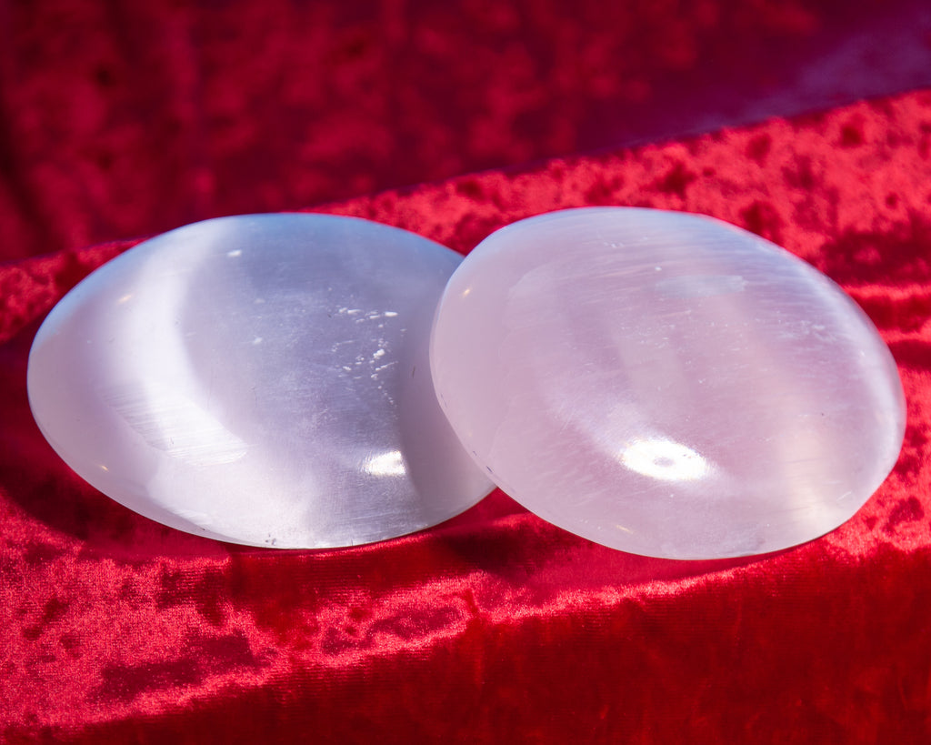 Large Selenite Palm Stones - The Crystal Cavern