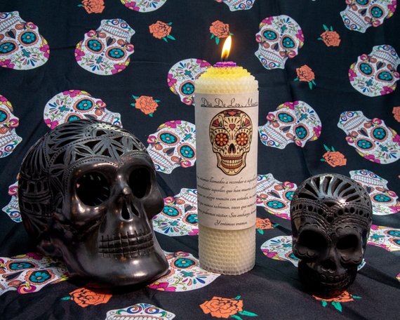 Dia de Los Muertos Candle - The Crystal Cavern