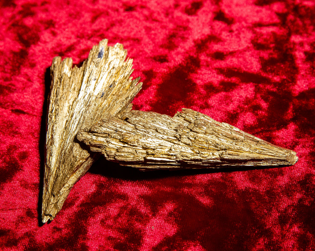 18K Gold Plated Kyanite Wands for the Master Healer - The Crystal Cavern