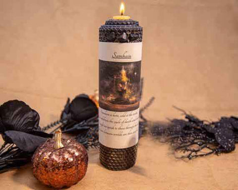 Samhain Candle and Oil for Sacred Veil Magick - The Crystal Cavern