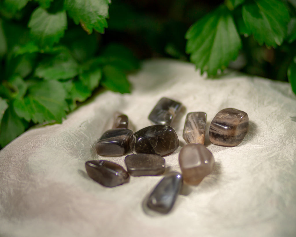 Black Moonstone Tumbles for New Moon Magick - The Crystal Cavern
