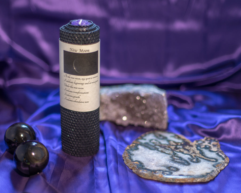 New Moon Candle - The Crystal Cavern