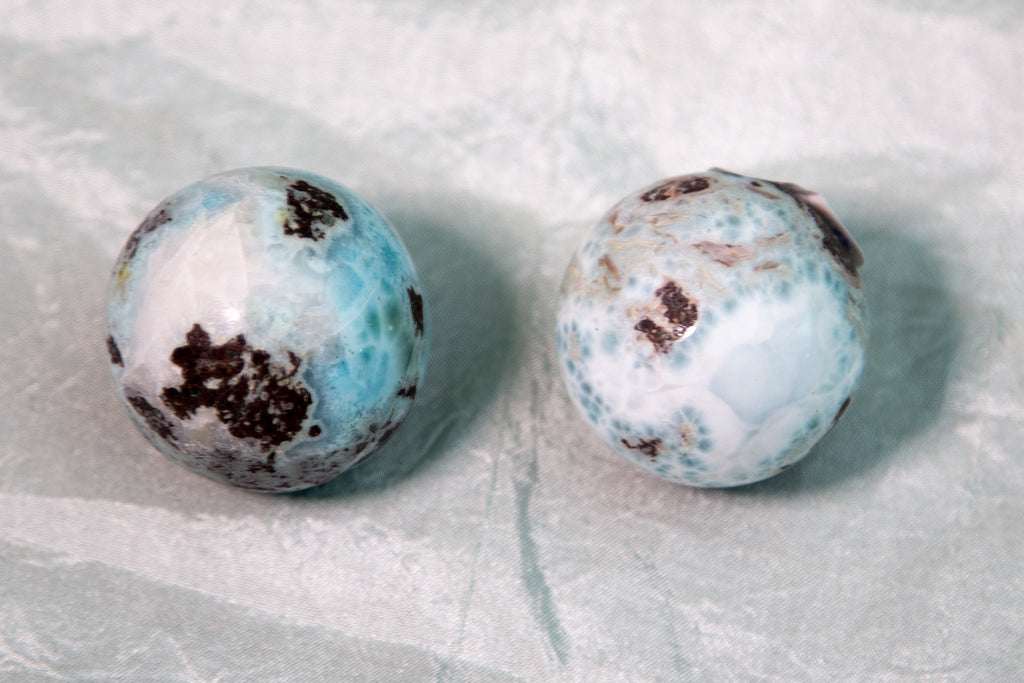 Larimar Spheres for Divine Feminine and Atlantean Connection - The Crystal Cavern