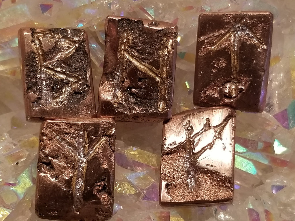 Small Elder Futhark Copper Runes for Divination - The Crystal Cavern