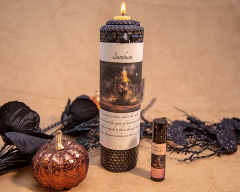 Samhain Candle and Oil for Sacred Veil Magick - The Crystal Cavern
