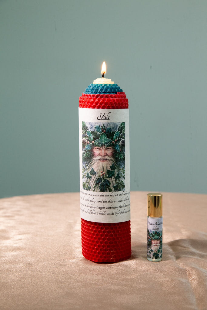 Yule Candle and Intention Oil - The Crystal Cavern